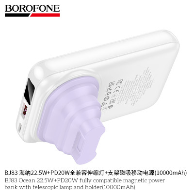 Borofone BJ83 Power Bank Inalambrico+Soporte (10000mAh)