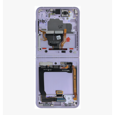 Pantalla Completa Original Servicepack Para Samsung Galaxy Z Flip 3 5G/F711B Con Marco Morado