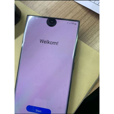 Pantalla Completa Original Para Samsung S22 Ultra S908 Con Marco Negro（Desmontaje Con Punto）