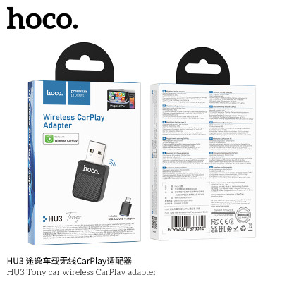 Hoco. HU3 Adaptador CarPlay Inalambrico Mini