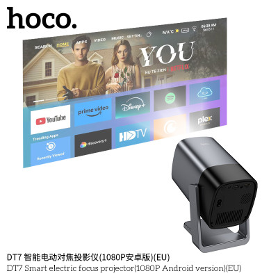 Hoco. DT7 Proyector Inteligente Enfoque Electrico (V.Android 1080p)