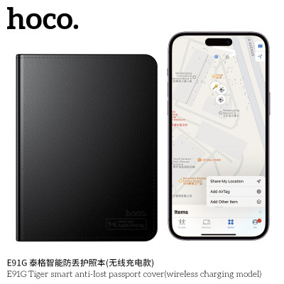 Hoco. E91G Libreta Pasaporte Inteligente Antiperdida (Find My)