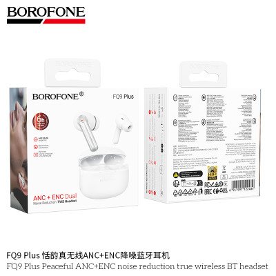 Borofone. FQ9 Plus Auricular TWS BT ANC+ENC 6h