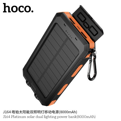 Hoco. J164 Power Bank Solar+Luz (8000mAh)