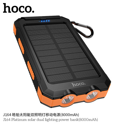 Hoco. J164 Power Bank Solar+Luz (8000mAh)
