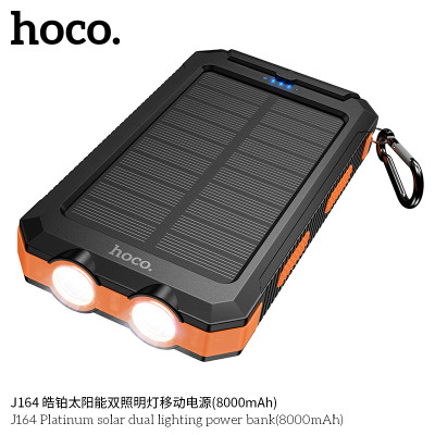 Hoco. J164 Power Bank Solar+Luz (8000mAh)
