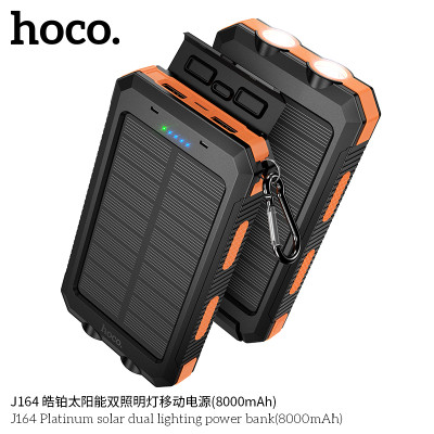 Hoco. J164 Power Bank Solar+Luz (8000mAh)