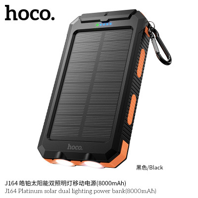 Hoco. J164 Power Bank Solar+Luz (8000mAh)