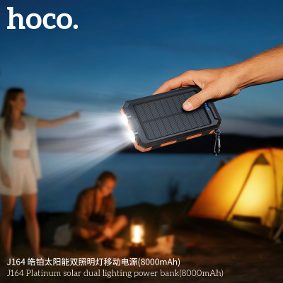 Hoco. J164 Power Bank Solar+Luz (8000mAh)