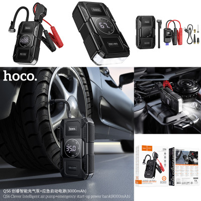 Hoco. QS6 Bomba Aire Inteligente + Arrancador Emergencia (8000mAh)