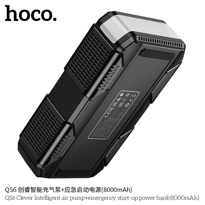 Hoco. QS6 Bomba Aire Inteligente + Arrancador Emergencia (8000mAh)