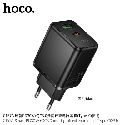 Hoco. C157A Cargador Multiprotocolo PD30W+QC3.0