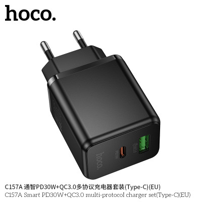 Hoco. C157A Cargador Multiprotocolo PD30W+QC3.0