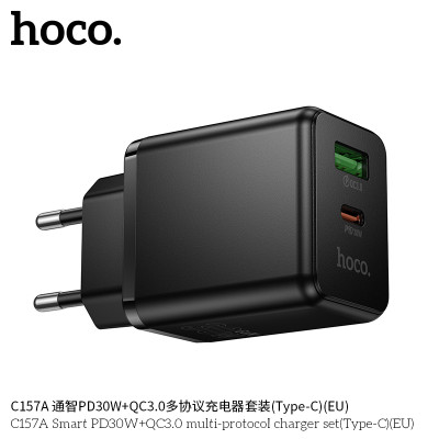 Hoco. C157A Cargador Multiprotocolo PD30W+QC3.0