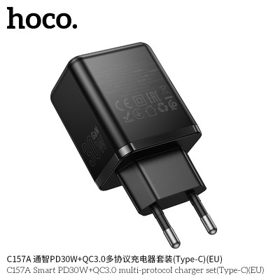 Hoco. C157A Cargador Multiprotocolo PD30W+QC3.0