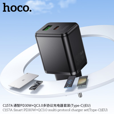 Hoco. C157A Cargador Multiprotocolo PD30W+QC3.0