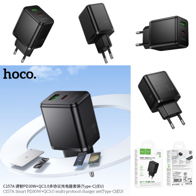 Hoco. C157A Cargador Multiprotocolo PD30W+QC3.0