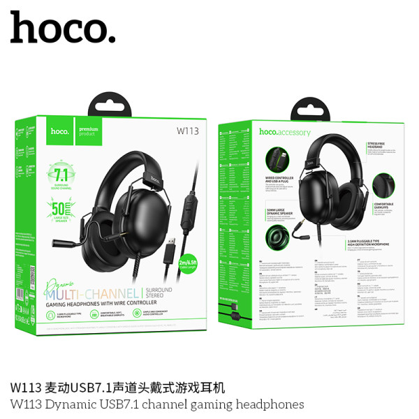 Hoco. W113 Auricular Gaming 7.1 Cable USB/JACK
