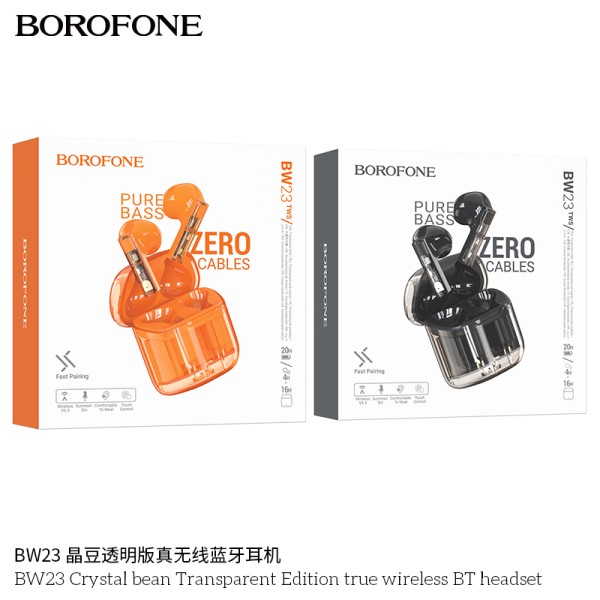 Borofone Bw23 Auriculares Inalambricos Transparentes