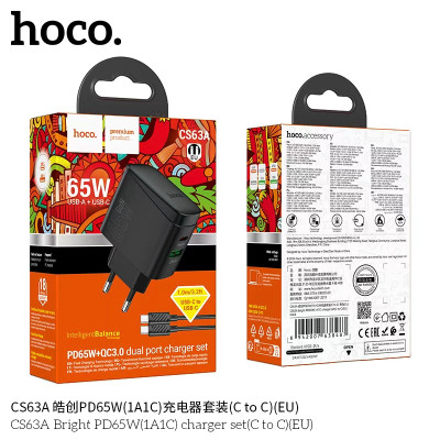 Hoco. CS63A Cargador PD65W (C-C)