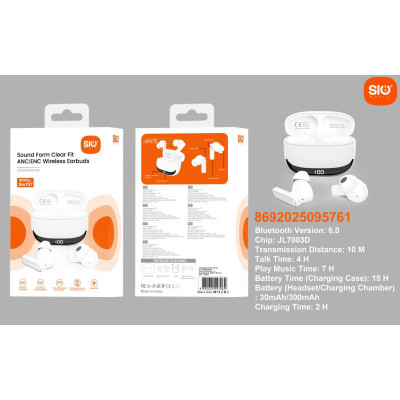 Sio. T07 Auricular TWS BT ANC+ENC 7h