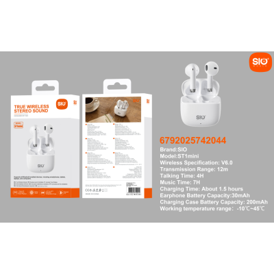 Sio. ST1 Mini Auricular TWS BT ENC+7h