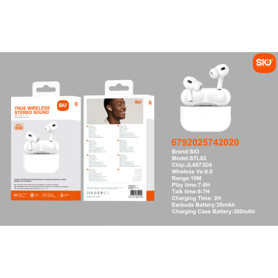 Sio. STL02 Auricular TWS BT ENC+8h