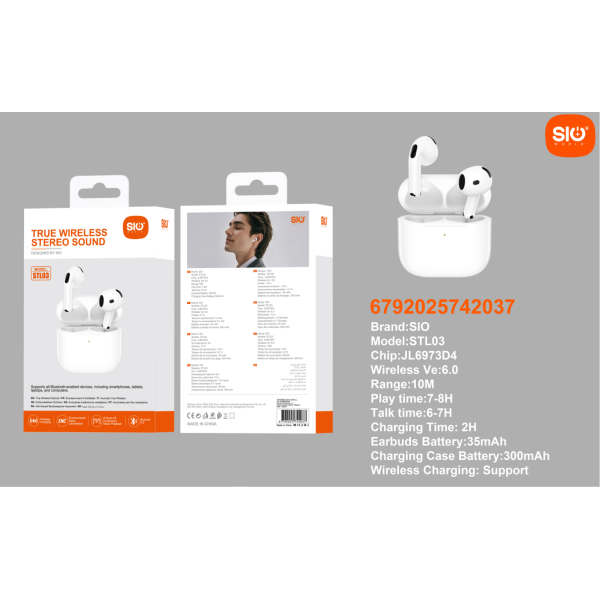 Sio. STL03 Auricular TWS BT ENC+8h