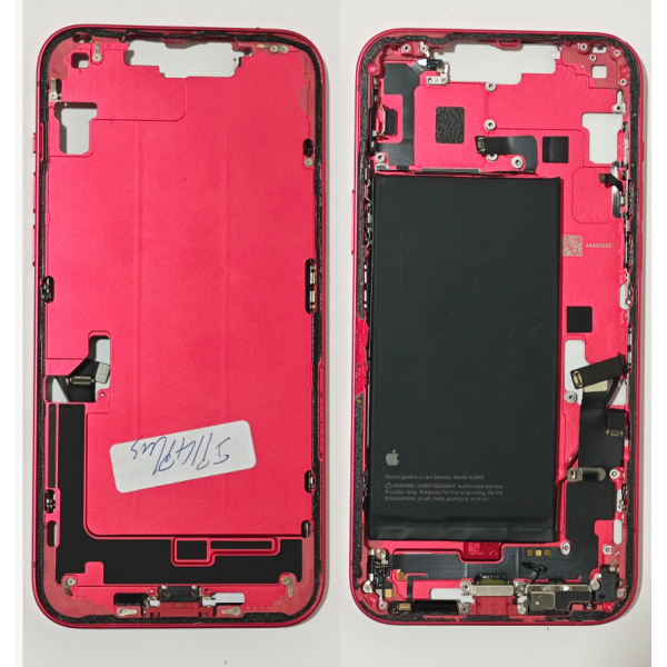 Chasis De Desmontaje Original Para Iphone 14 Plus Rojo -Sin Tapa