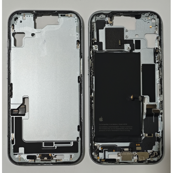 Chasis De Desmontaje Original Para Iphone 15 Blanco Azul -Sin Tapa