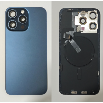 Tapa Trasera Desmontaje Original Para Iphone 15 Pro Max Azul