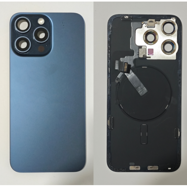Tapa Trasera Desmontaje Original Para Iphone 15 Pro Max Azul