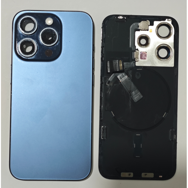 Tapa Trasera Desmontaje Original Para Iphone 15 Pro Azul