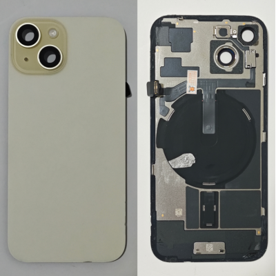 Tapa Trasera Desmontaje Original Para Iphone 15 Amarillo