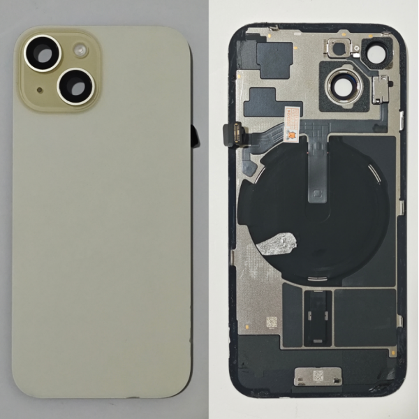 Tapa Trasera Desmontaje Original Para Iphone 15 Amarillo