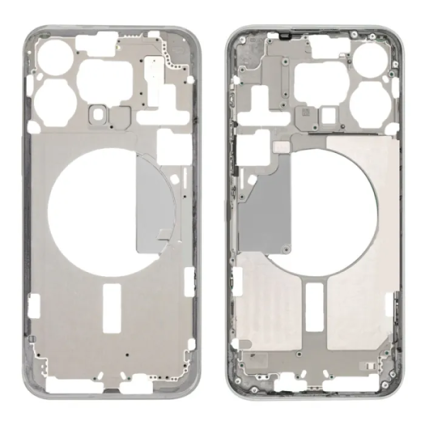 Chasis Con Tapa Trasera Para Iphone 15 Pro Max Blanco