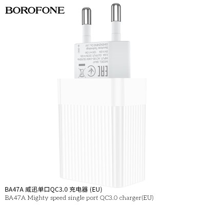 Borofone Ba47A Cargador Enchufe Rapido Qc 3.0