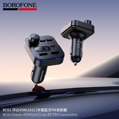 Borofone BC61 Transmisor FM Coche 45W(1A1C)