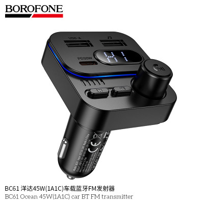 Borofone BC61 Transmisor FM Coche 45W(1A1C)