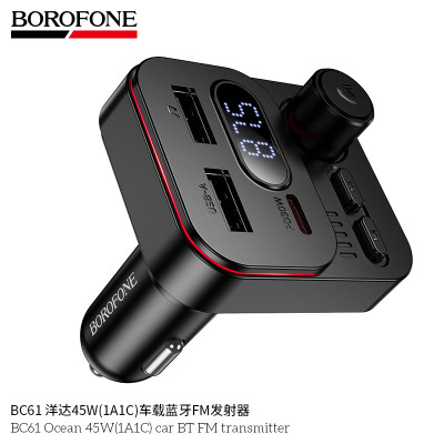 Borofone BC61 Transmisor FM Coche 45W(1A1C)