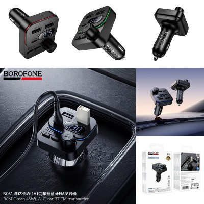 Borofone BC61 Transmisor FM Coche 45W(1A1C)