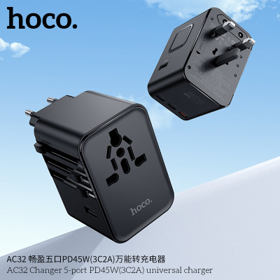 Hoco. AC32 Enchufe Universal 45W(3C2A)