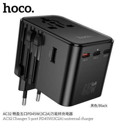Hoco. AC32 Enchufe Universal 45W(3C2A)