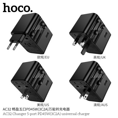 Hoco. AC32 Enchufe Universal 45W(3C2A)
