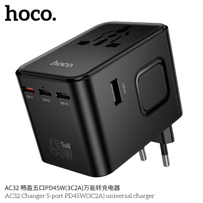 Hoco. AC32 Enchufe Universal 45W(3C2A)