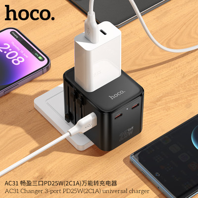 Hoco. AC31 Enchufe Universal PD25W (2C1A)