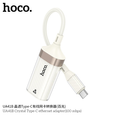 Hoco. UA41B Adaptador Internet (Type C-RJ45)