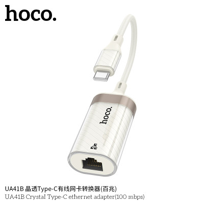 Hoco. UA41B Adaptador Internet (Type C-RJ45)