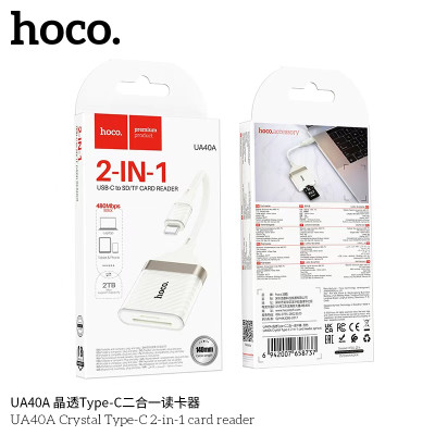 Hoco. UA40A Adaptador Type c 2IN1 Tarjeta