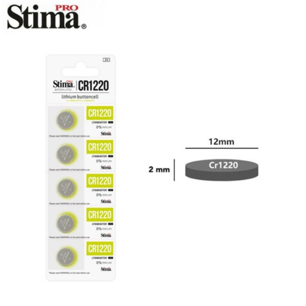 Pila De Boton Cr1220 3V 5 Unida ★★★-B12